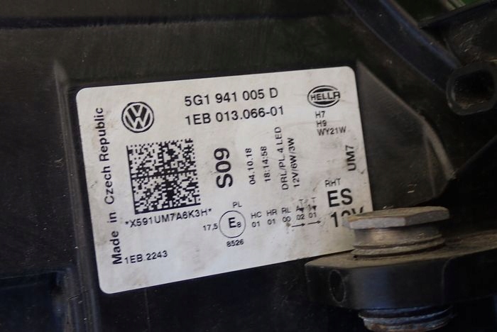VW GOLF VII 12-17 reflektor left light left 5G1941005D