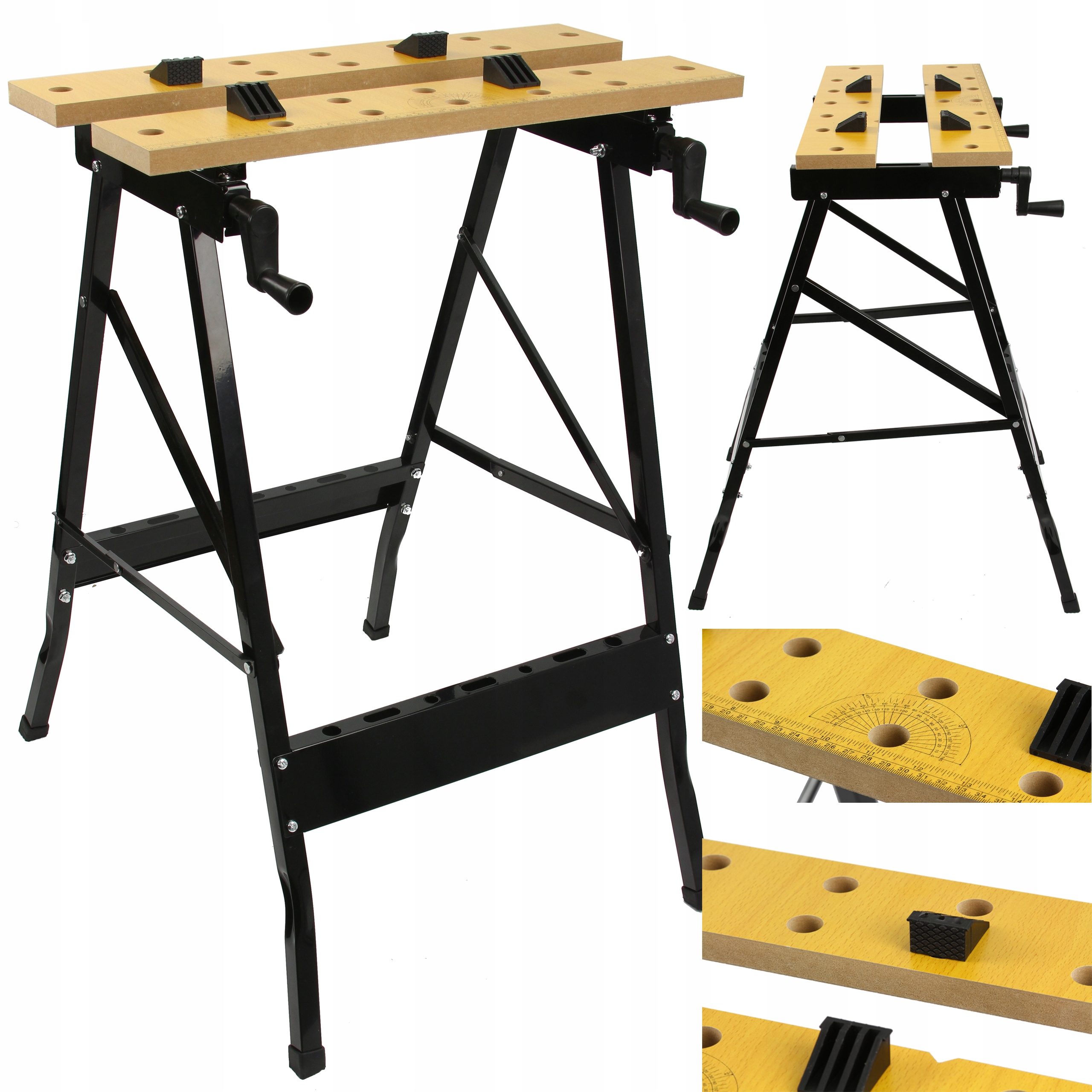 STÓŁ WARSZTATOWY ROBOCZY STOLARSKI SKŁADANY STOLIK NARZĘDZIOWY REGULOWANY