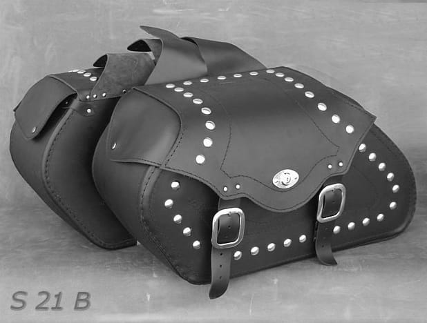 Sakwy Motocyklowe Skórzane OS21 + zamek 62x44x22cm Producent inny