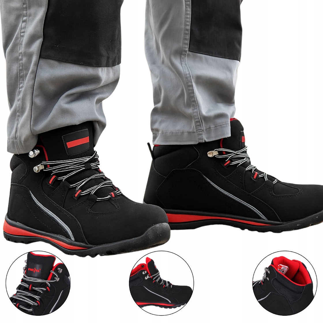 Nubukové Pracovní Boty S Protiskluzovou Špičkou, Moderní Design, Velikost 43