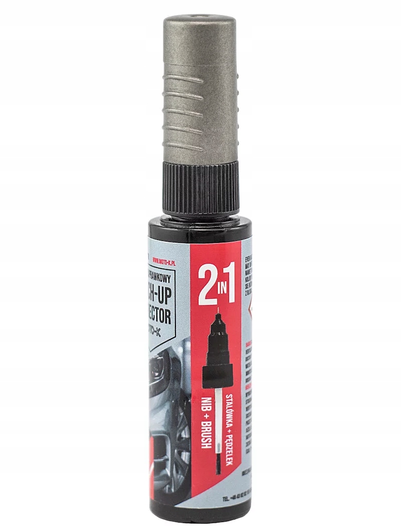 Moto-k lakier zaprawkowy zaprawka z rapidografem Szary Metalik 860 12ml