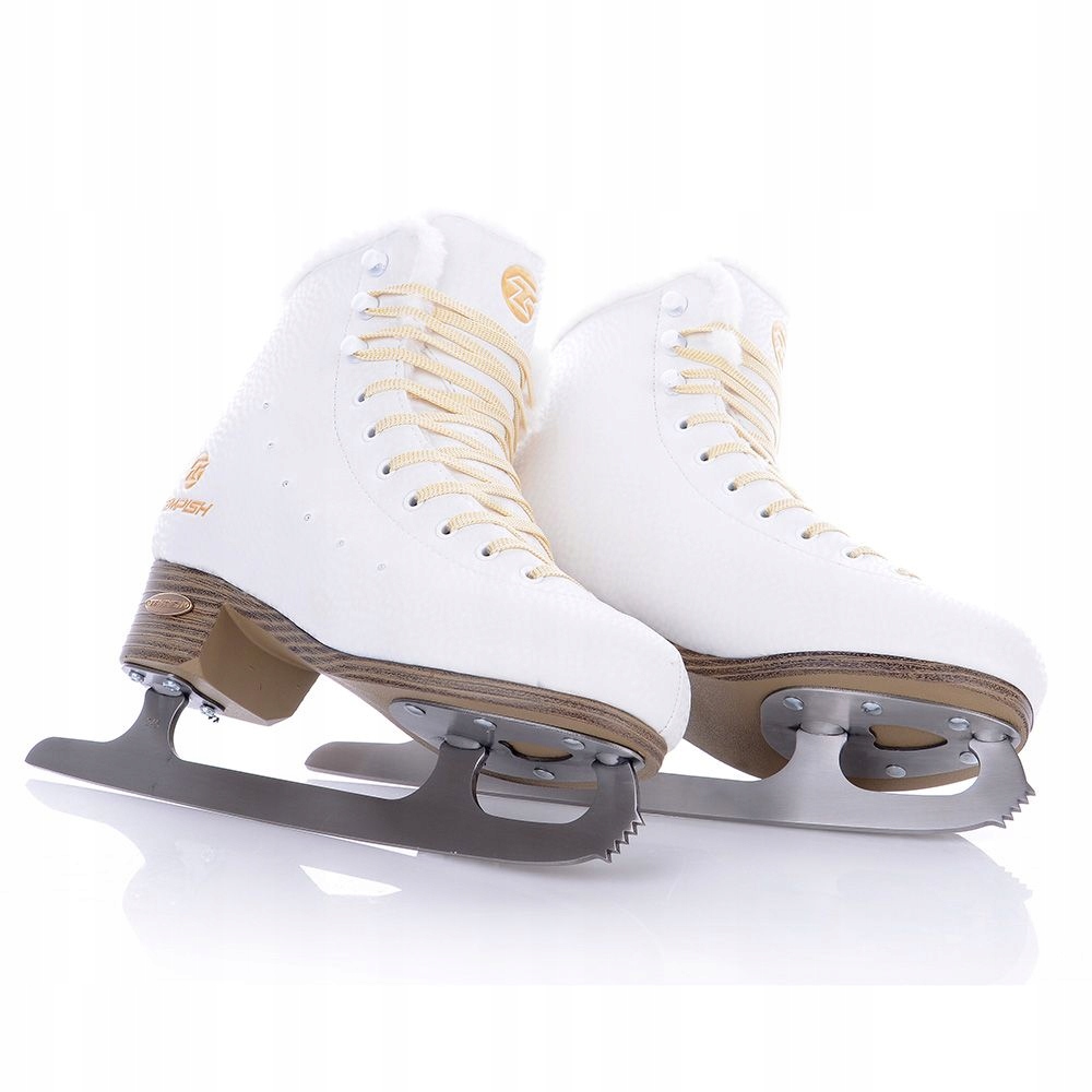 Krasobruslařské brusle Tempish Jessica bílé kožíšek 37
