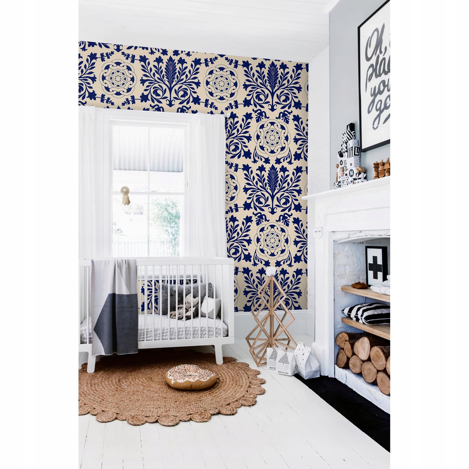 

Tapeta ścienna Wektory adamaszkowy styl 250x250 cm