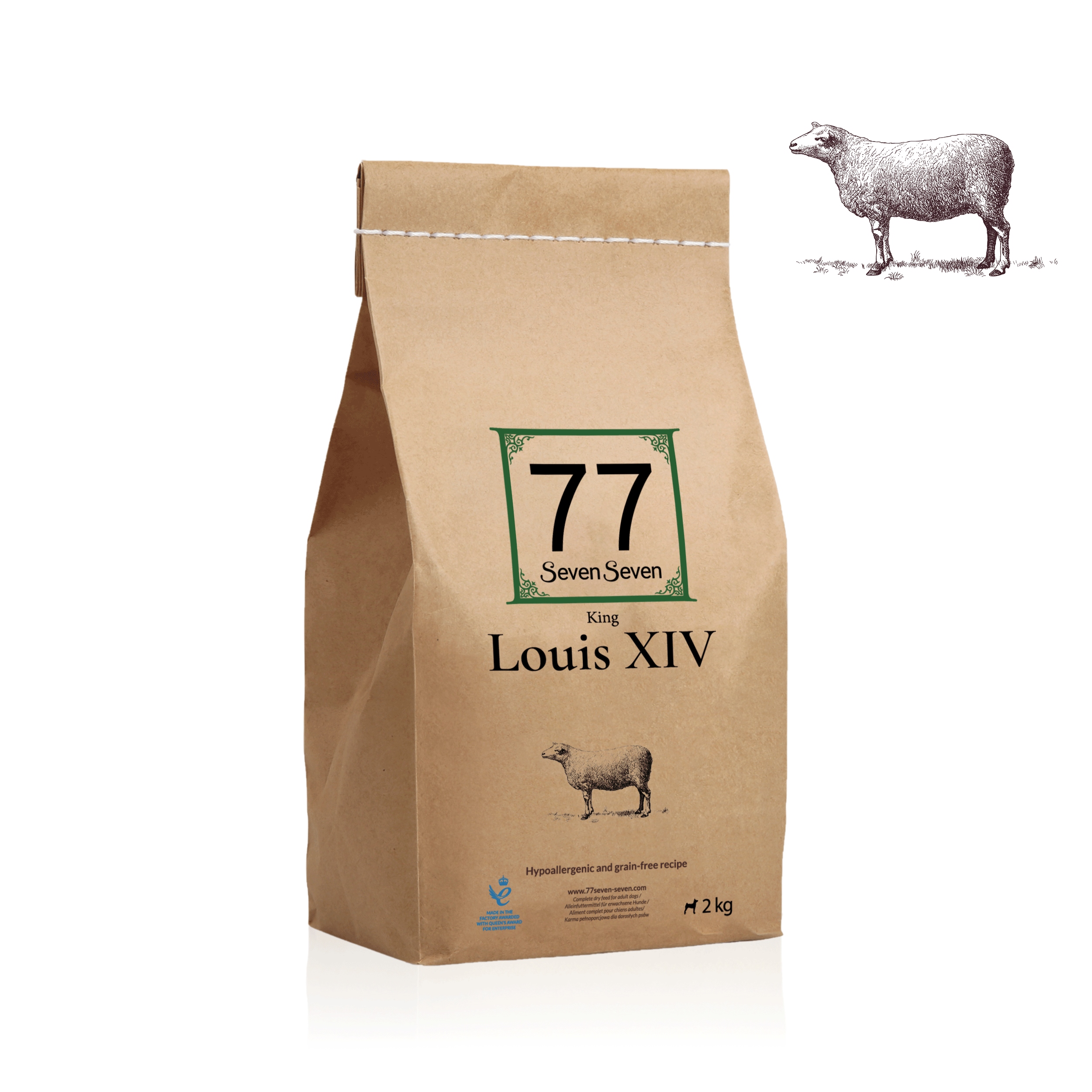 77 Louis XIV suché krmivo Jehněčí se zeleninou a ovocem 2 kg
