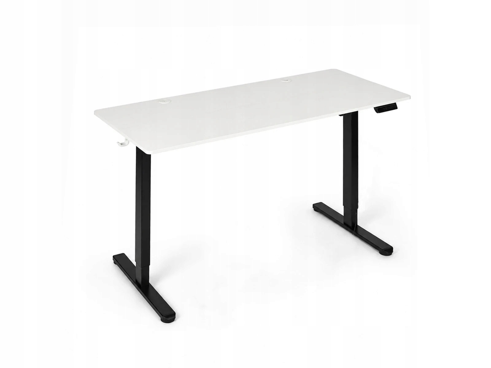 Elektrický zvedací psací stůl 120 x 60 cm bílý, nastavitelný pro kancelář v pokoji