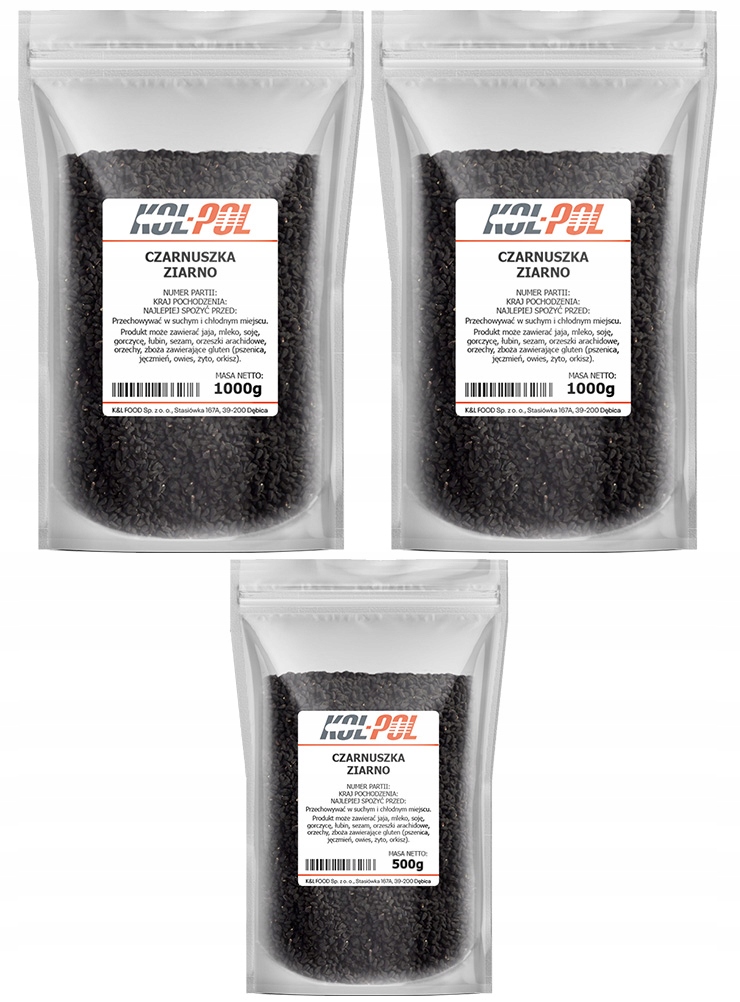 Černucha Zrno 2,5 kg Černý kmín přírodní aromatická semena Kol-Pol