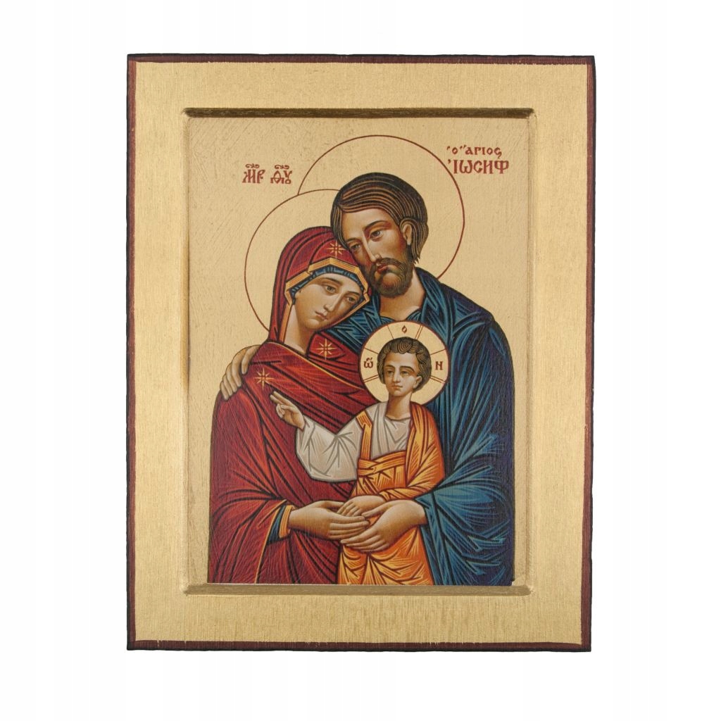 Ikona. Święta Rodzina. 34 cm x 26 cm x 2 cm.