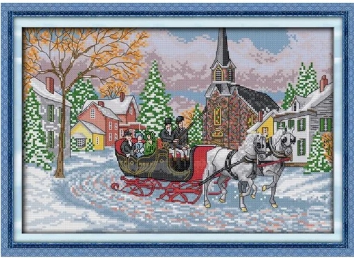 Křížková výšivka počítaná sada (kanva, mulina)