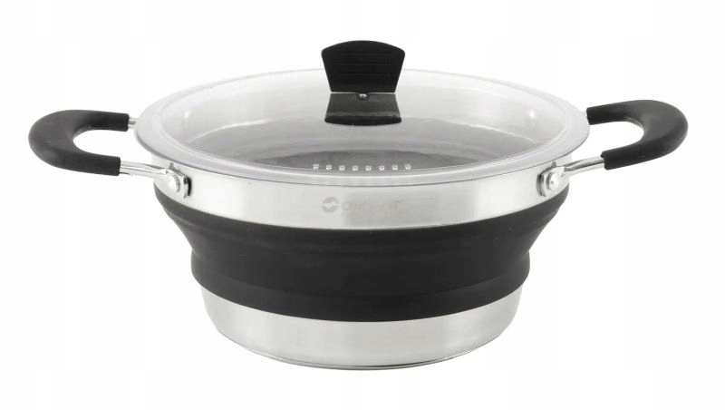 Składany garnek z pokrywką Collaps Pot with Lid 2,5 l Black Outwell