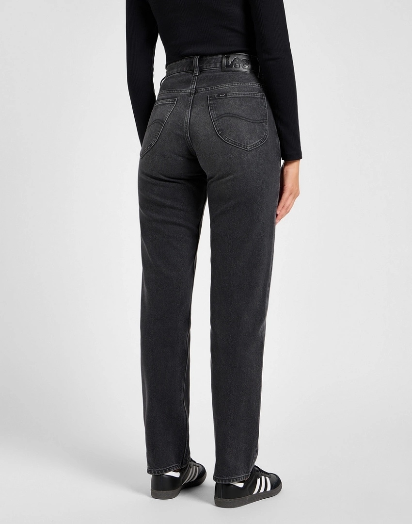 Dámské jednoduché džíny Lee Rider Classic Charred Black 112355420 27/33
