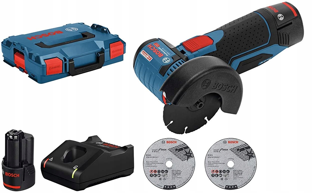 

Bosch Gws 12V-76 szlifierka kątowa L-Boxx 2x 3,0Ah