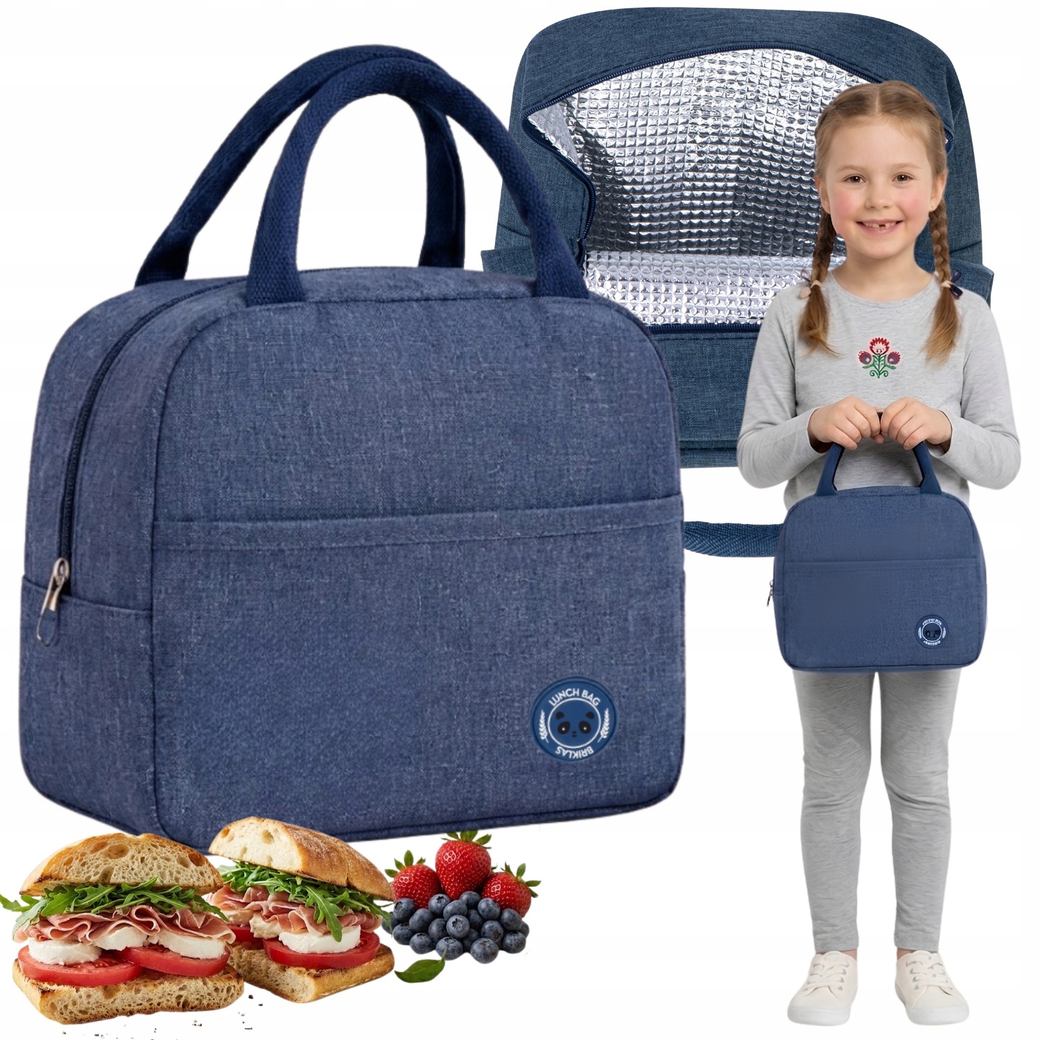 Torba Śniadaniowa Dla Dzieci Termiczna Izolacyjna Na Jedzenie Lunch 5L