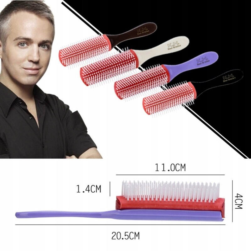 20.5cm Length Anti-static 9 Rows Hair Brush Marka inna marka