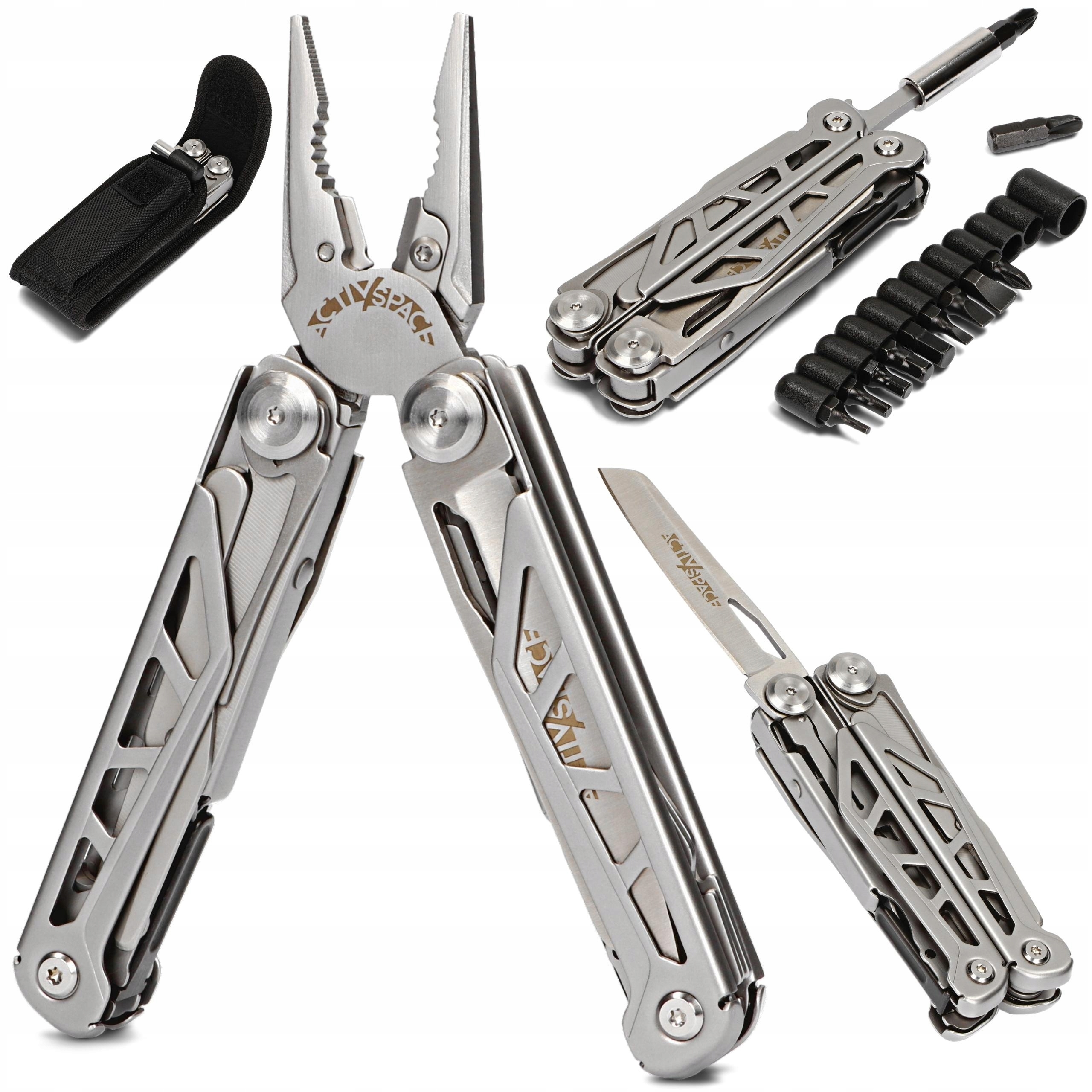 Multitool 13w1 z bitami i pokrowcem narzędzie wielofunkcyjne