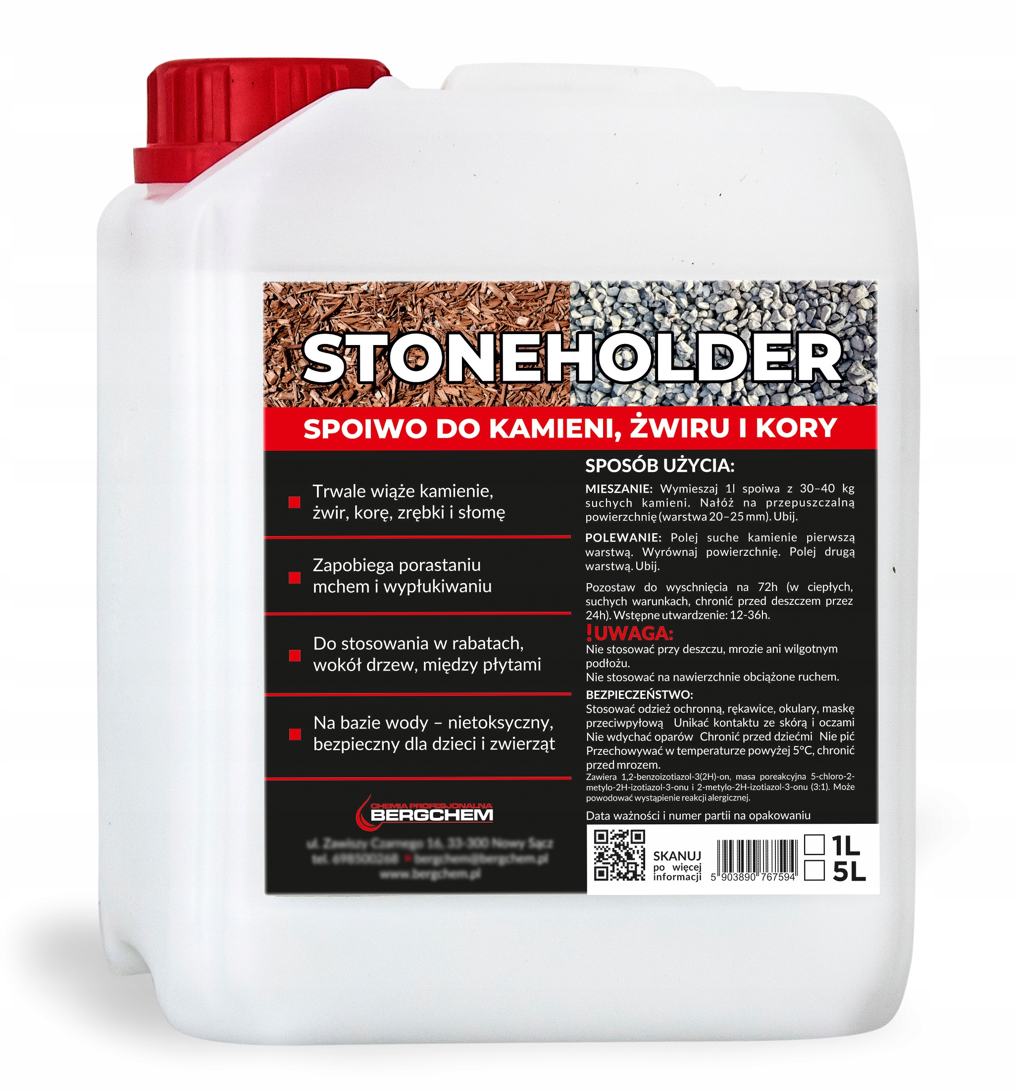 Stoneholder Spoiwo Do Kamieni, Żwiru I Kory 5L