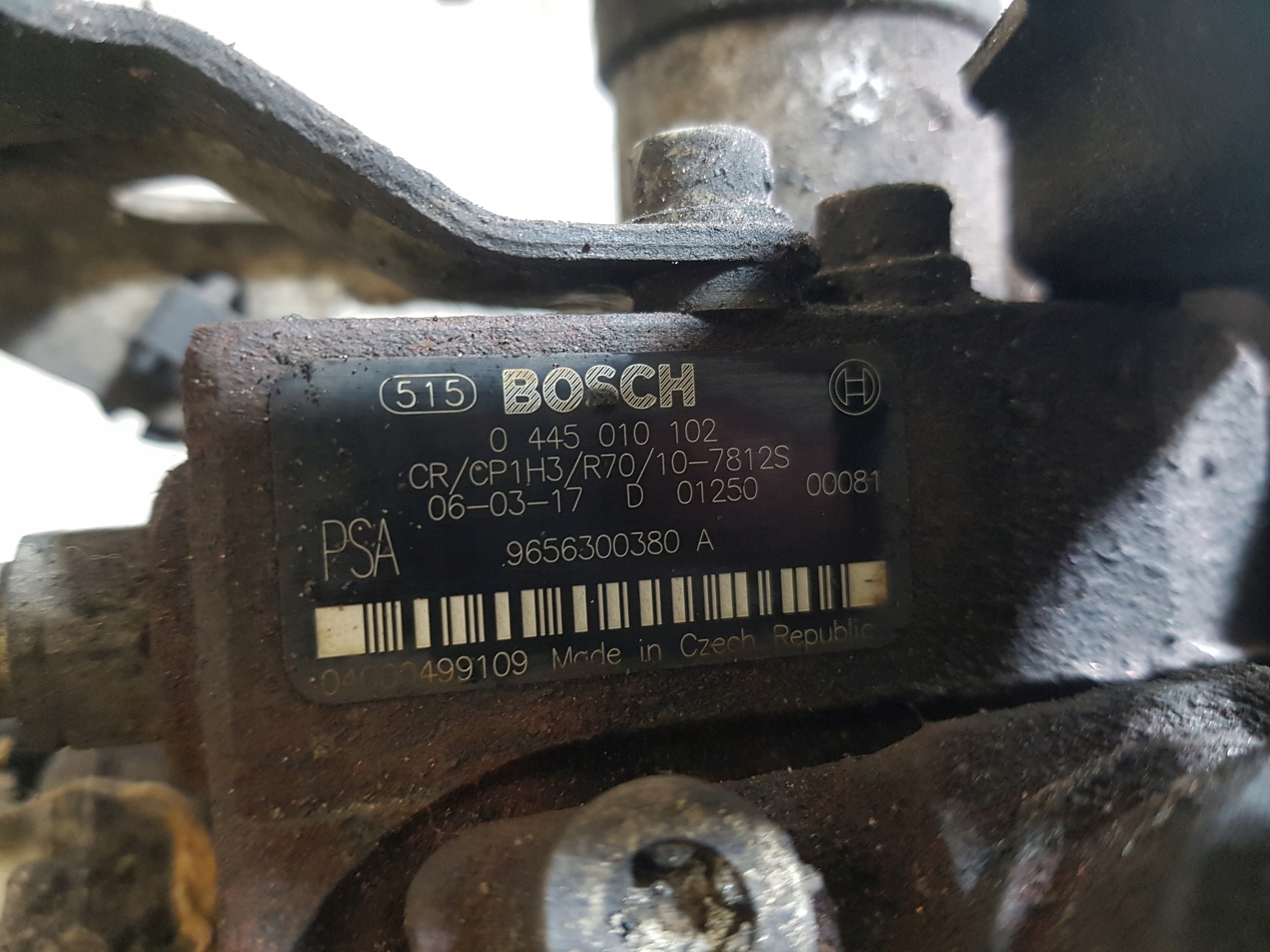 Pompa WYSOKIEGO pressione CITROEN BERLINGO 1 9656300380A, 0445010102