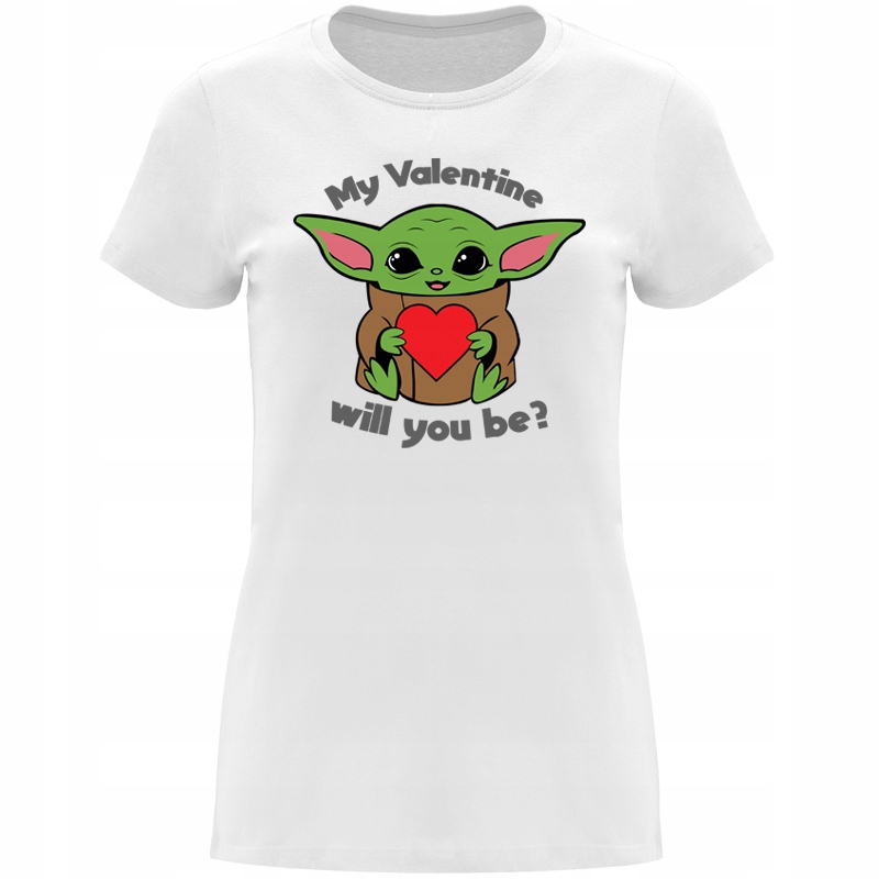 

t-shirt koszulka Star Wars Baby Yoda na walentynki