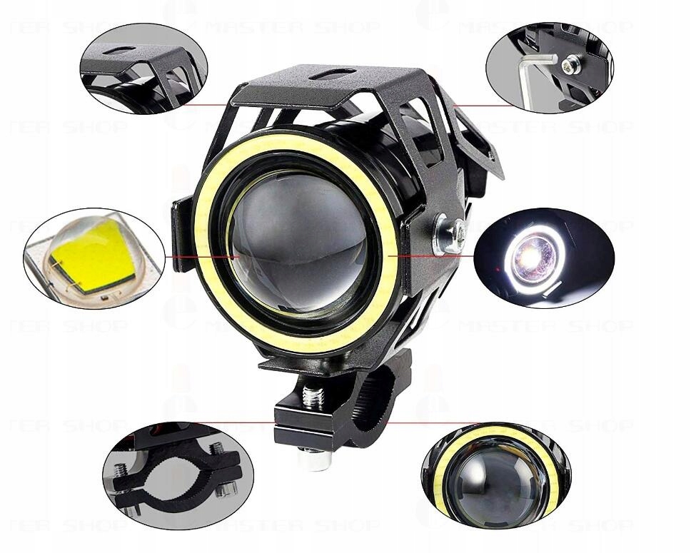 2x HALOGEN LED LAMPA REFLEKTOR RING U7 WŁĄCZNIK Producent inny