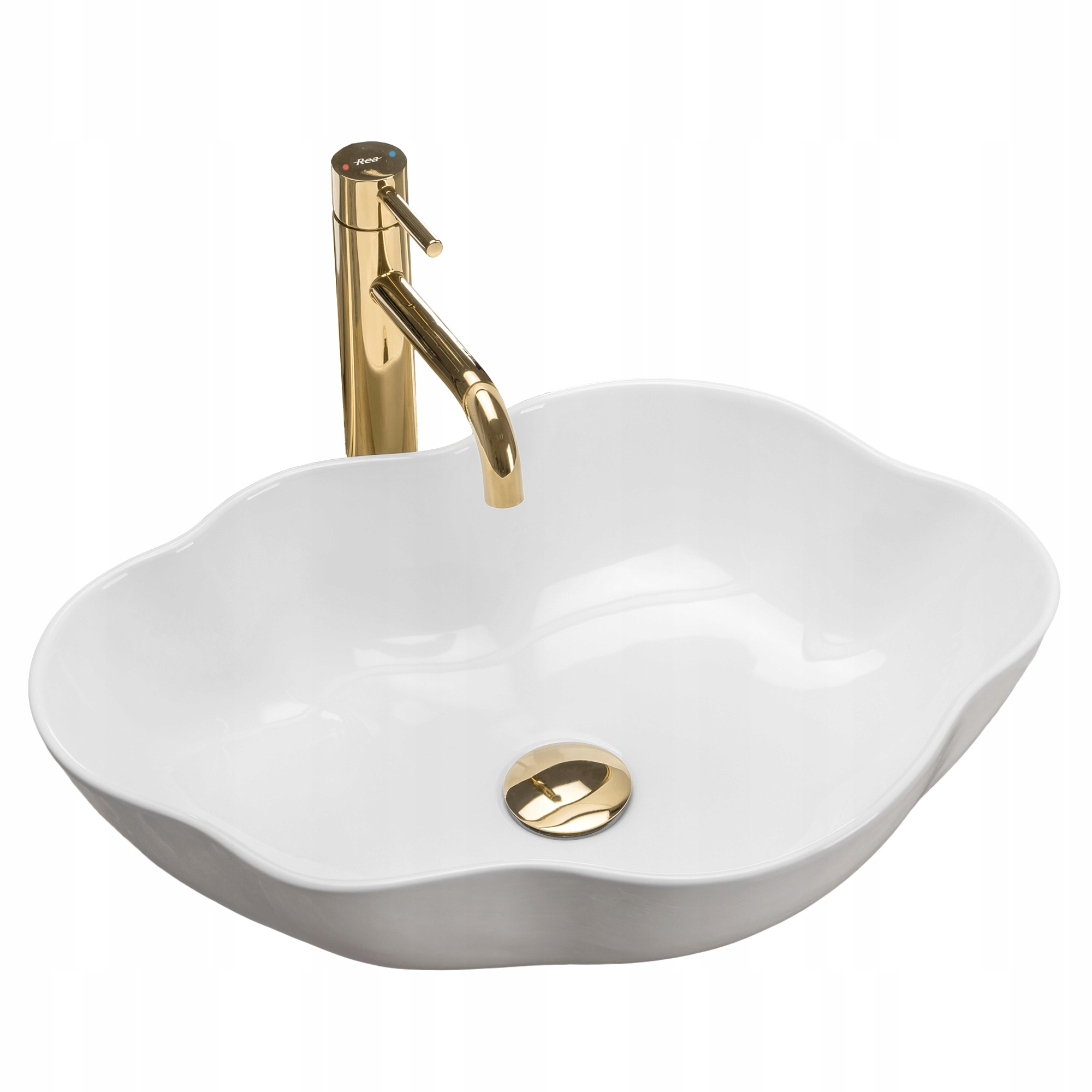 

Umywalka Ceramiczna Nablatowa Pearl White Rea