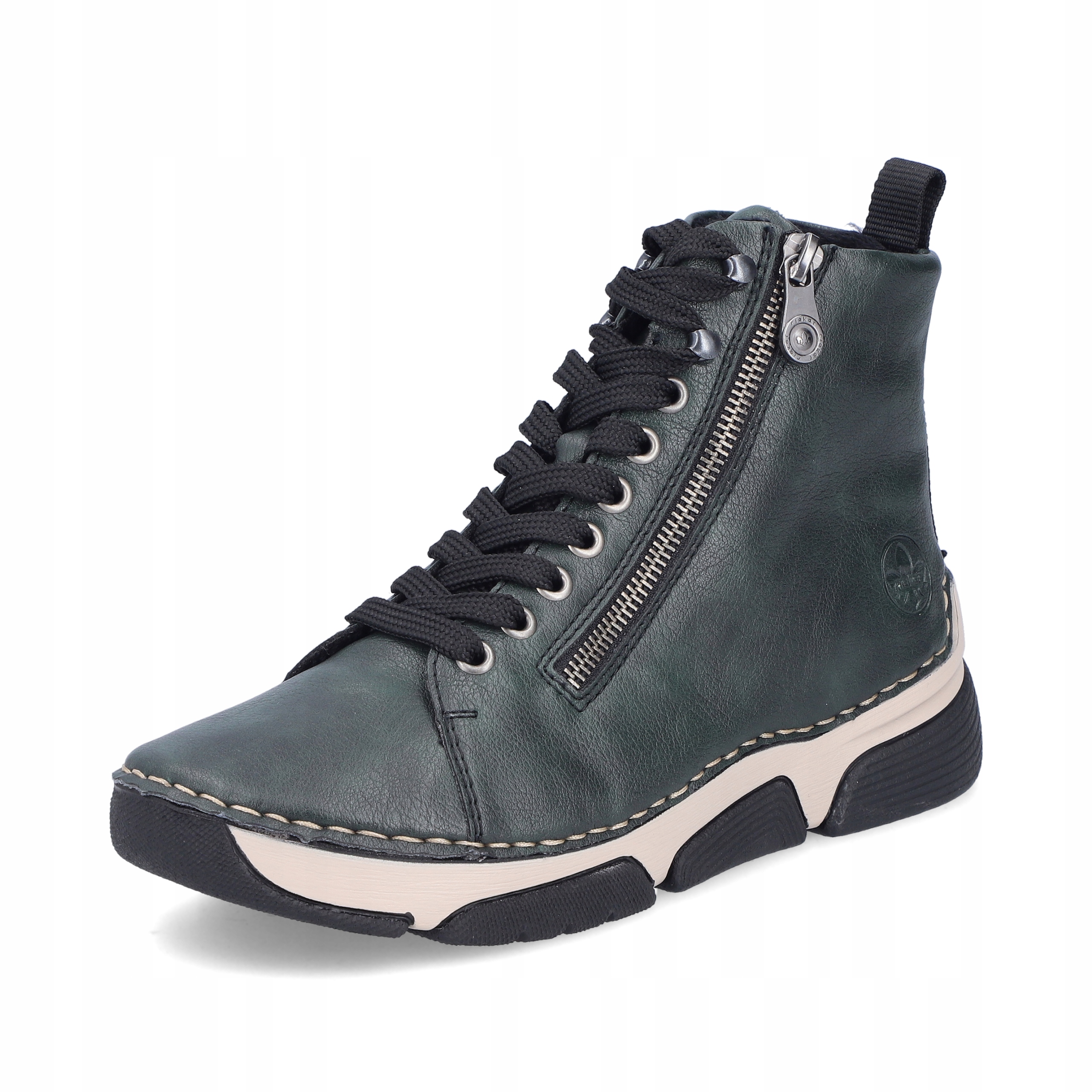 Rieker 45920-54 Zateplené boty lehké dámské kotníkové boty zelené vel.