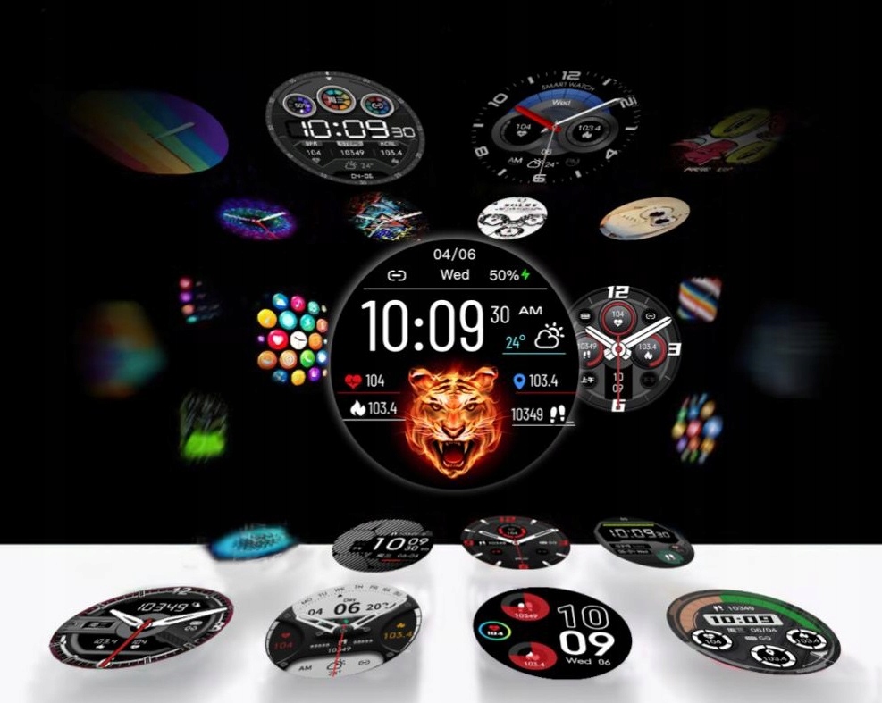 ZEGAREK SMARTWTCH MĘSKI ROZMOWY MENU PL KROKI DUŻA BATERIA FOLIA OCHRONNA Rodzaj smartwatch