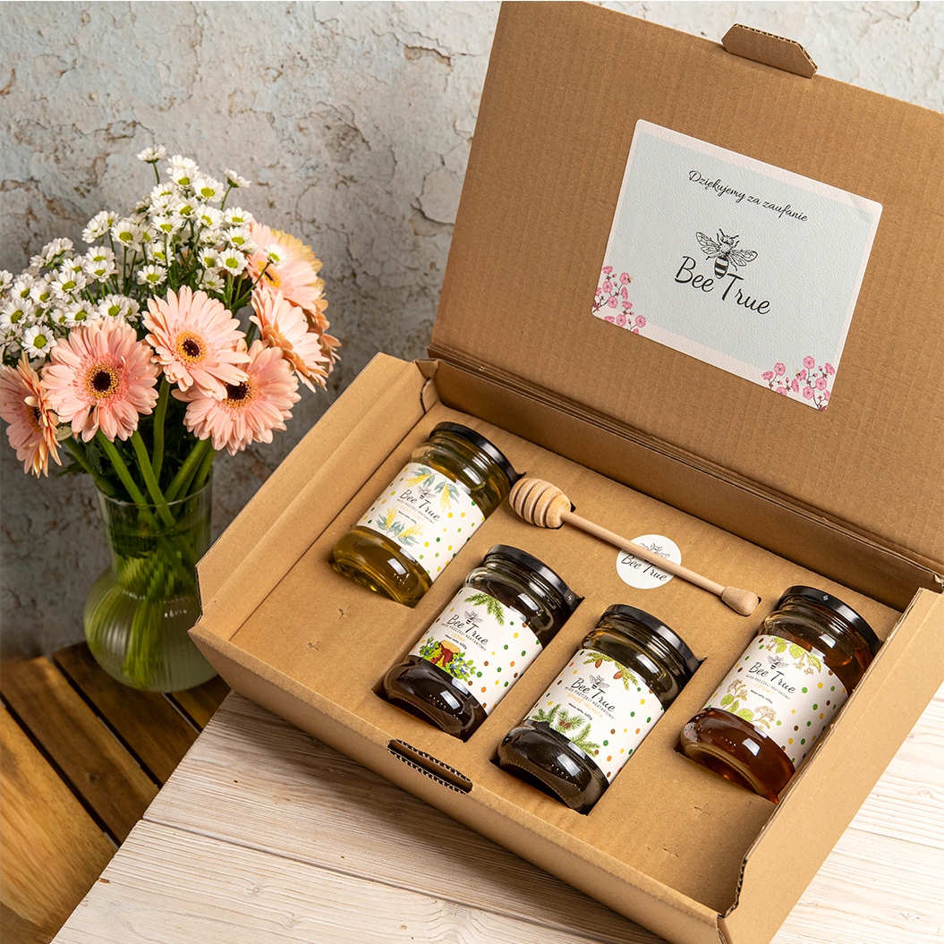 Zestaw prezentowy wkładka 4x400g – akacja, wielokwiat, gryka, leśny