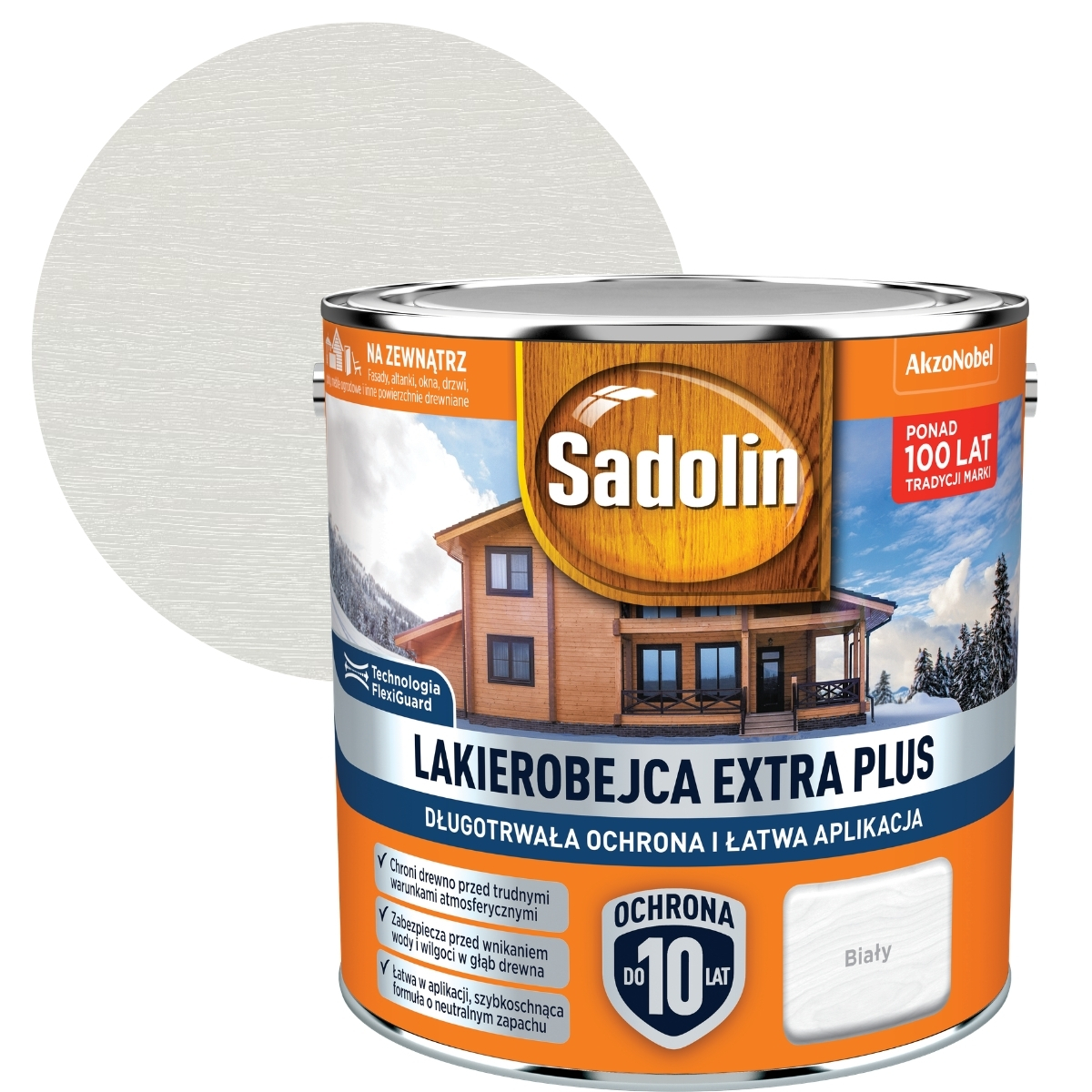Sadolin Lakobejca Na Dřevo Extra Plus 2,5L Bílá
