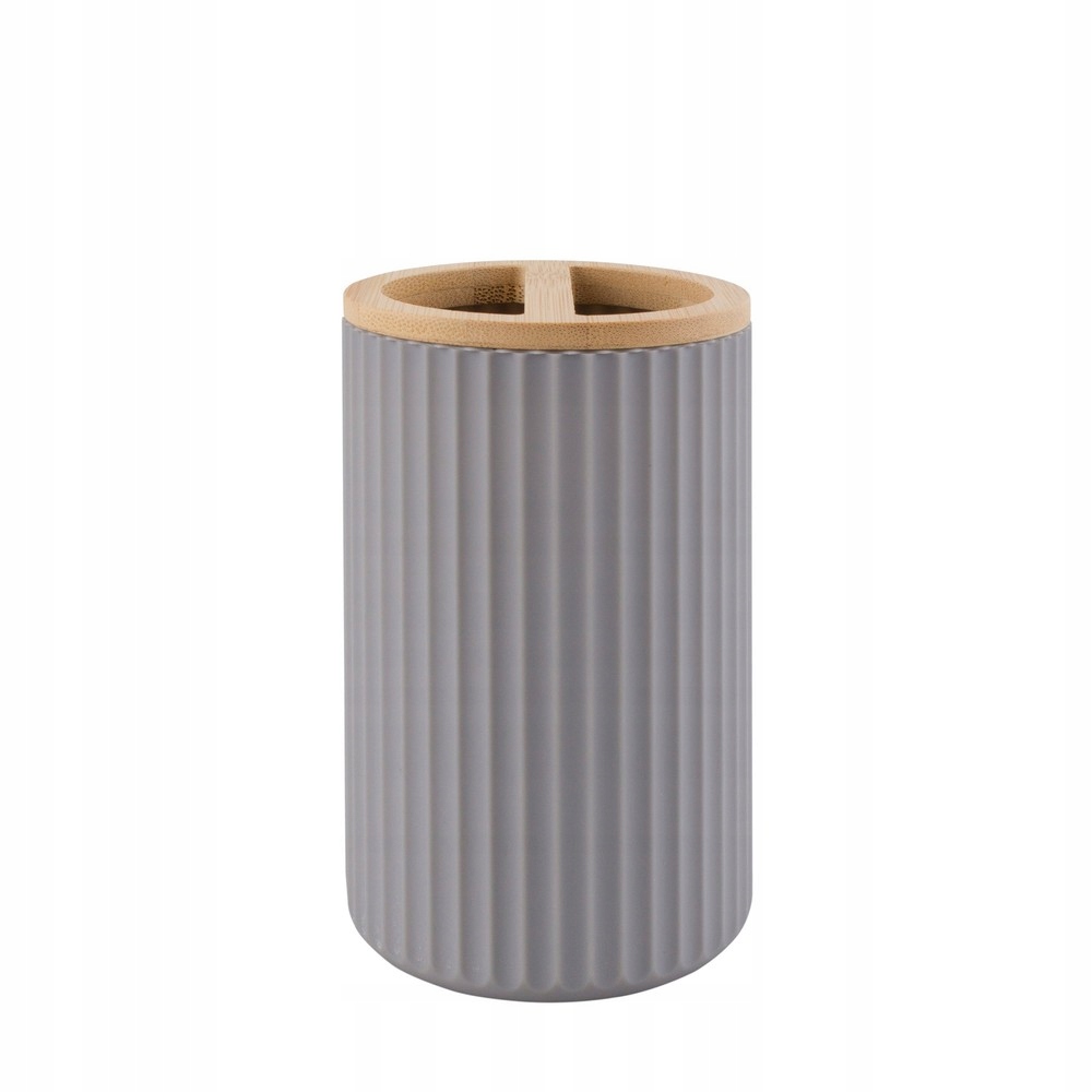 

Kubek łazienkowy Rayon szary z bambusem Awd