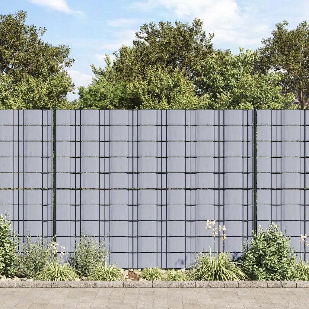 vidaXL Zahradní zástěna Pvc 70 x 0,19 světle šedá