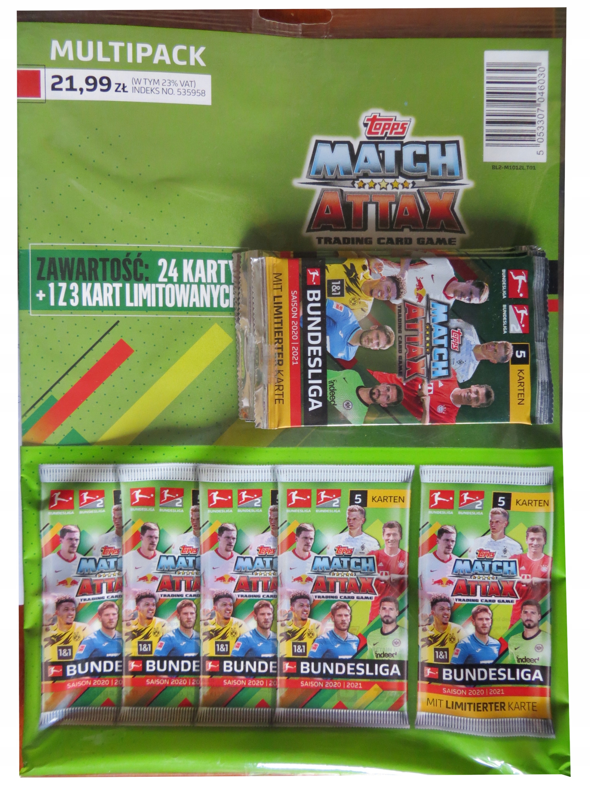 Topps Match Attax Karty Piłkarskie 5 Saszetek Bundesliga 2020 2021 Limited