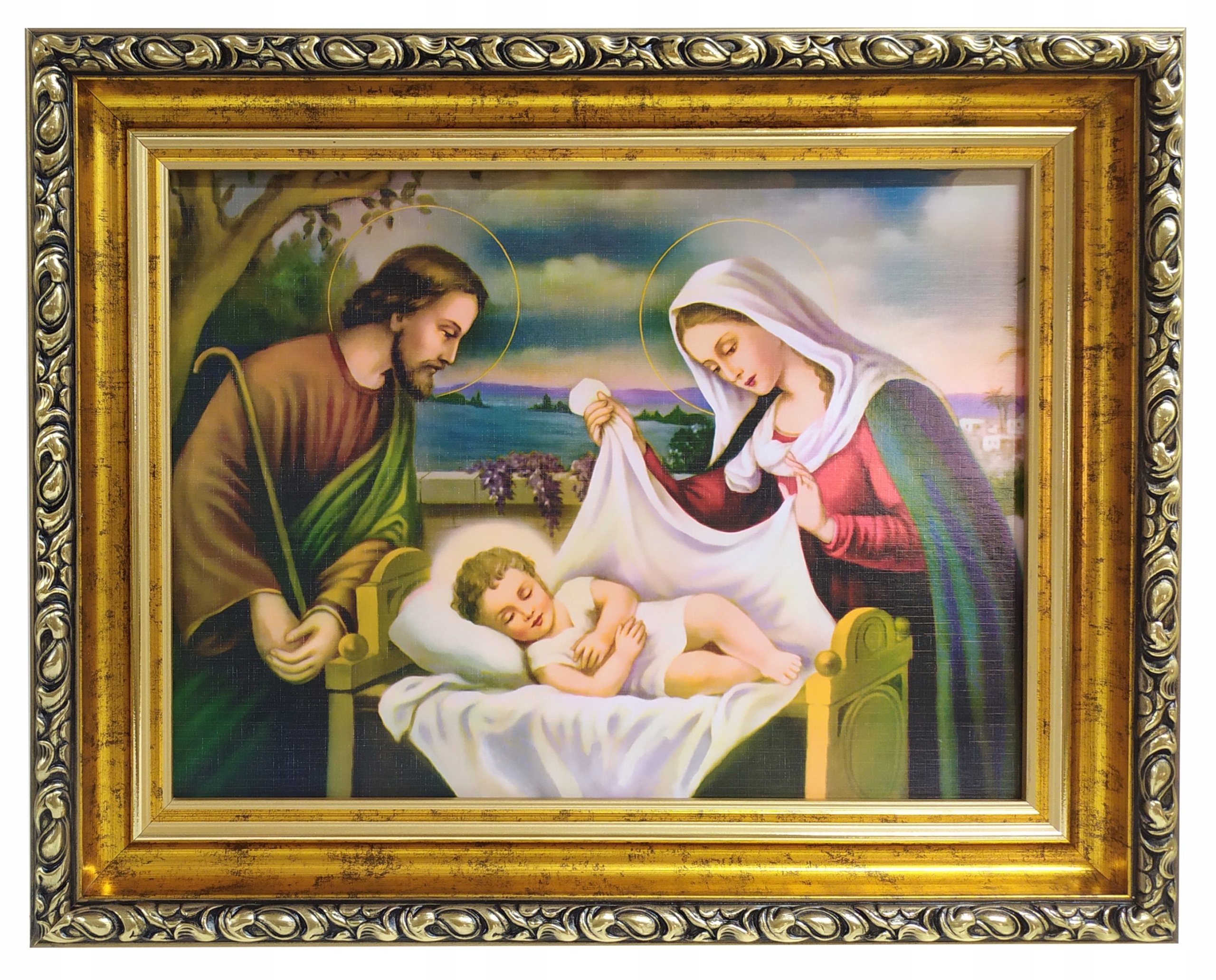 

Obraz Święta Rodzina 40X50 Złota Rama Jezus Józef