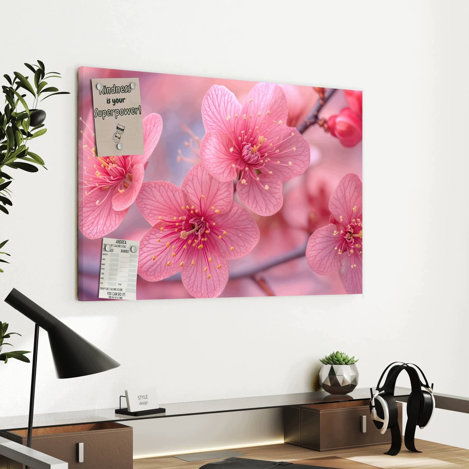 Magnetická tabule Kouzlo květin 60 × 40 cm