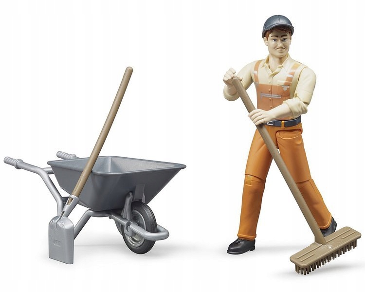 

Bruder 62130 Figurka pracownik komunalny z taczką