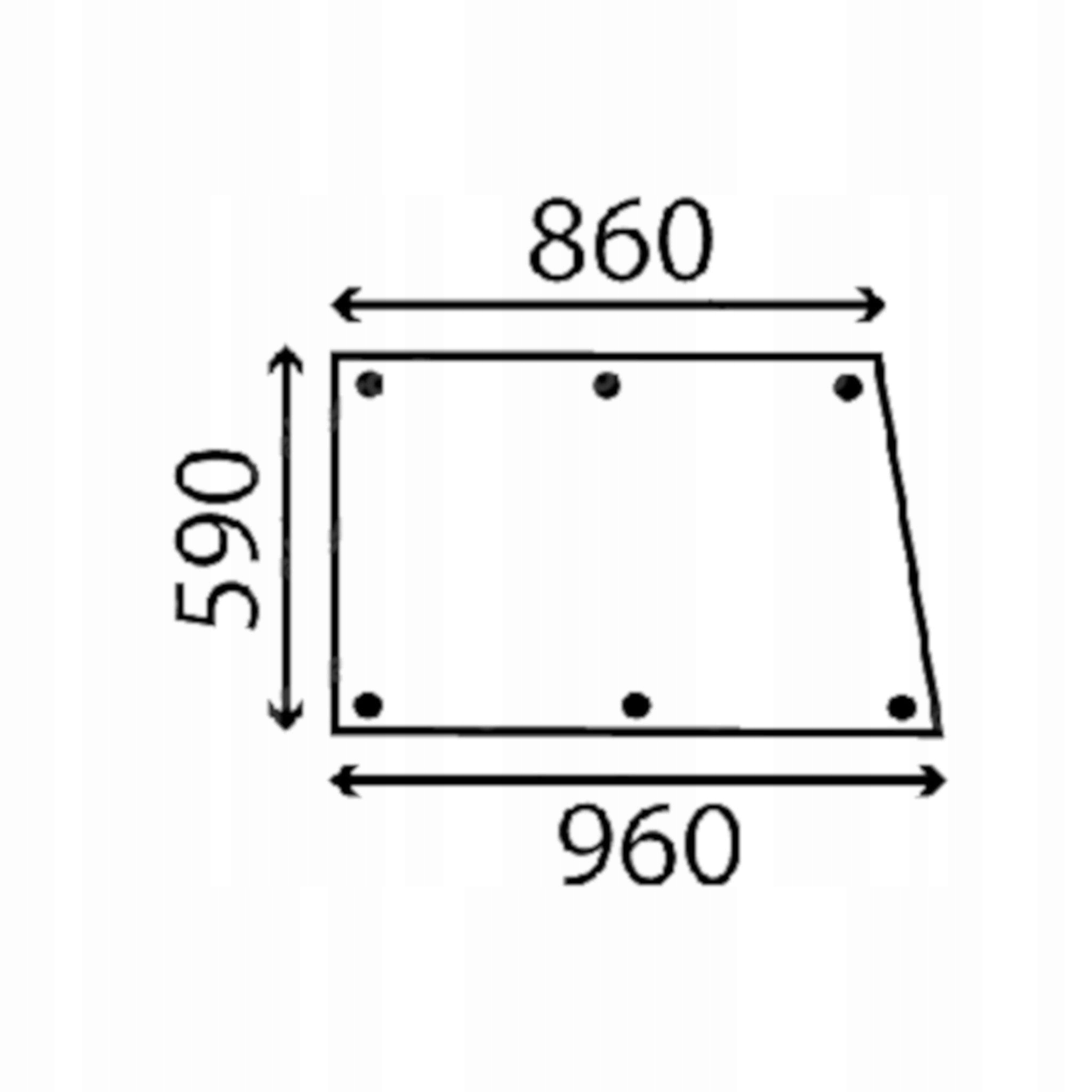 sklo Massey Ferguson horní dveře 3465755M1