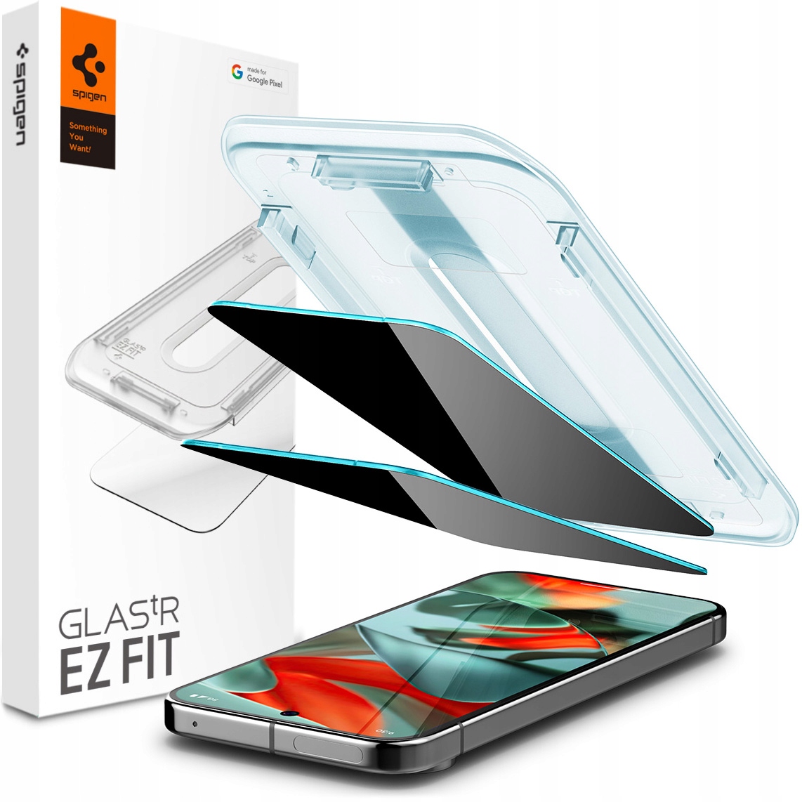 Szkło prywatyzujące do Pixel 10 Pro XL 9 Pro XL, Spigen Ez, 2P +aplikator