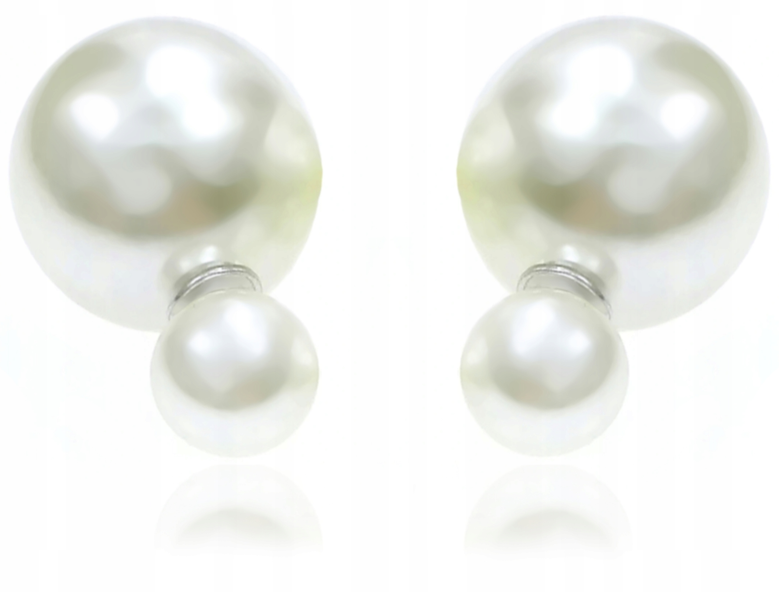 

Kolczyki kule tribal perły kremowe