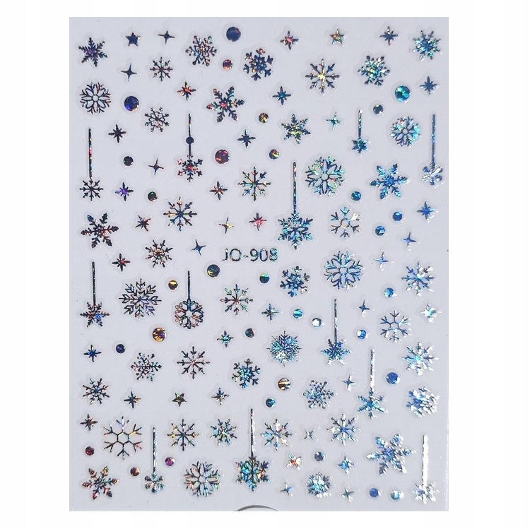 

Naklejki Na Paznokcie 3D świąteczne Śnieżynki E220