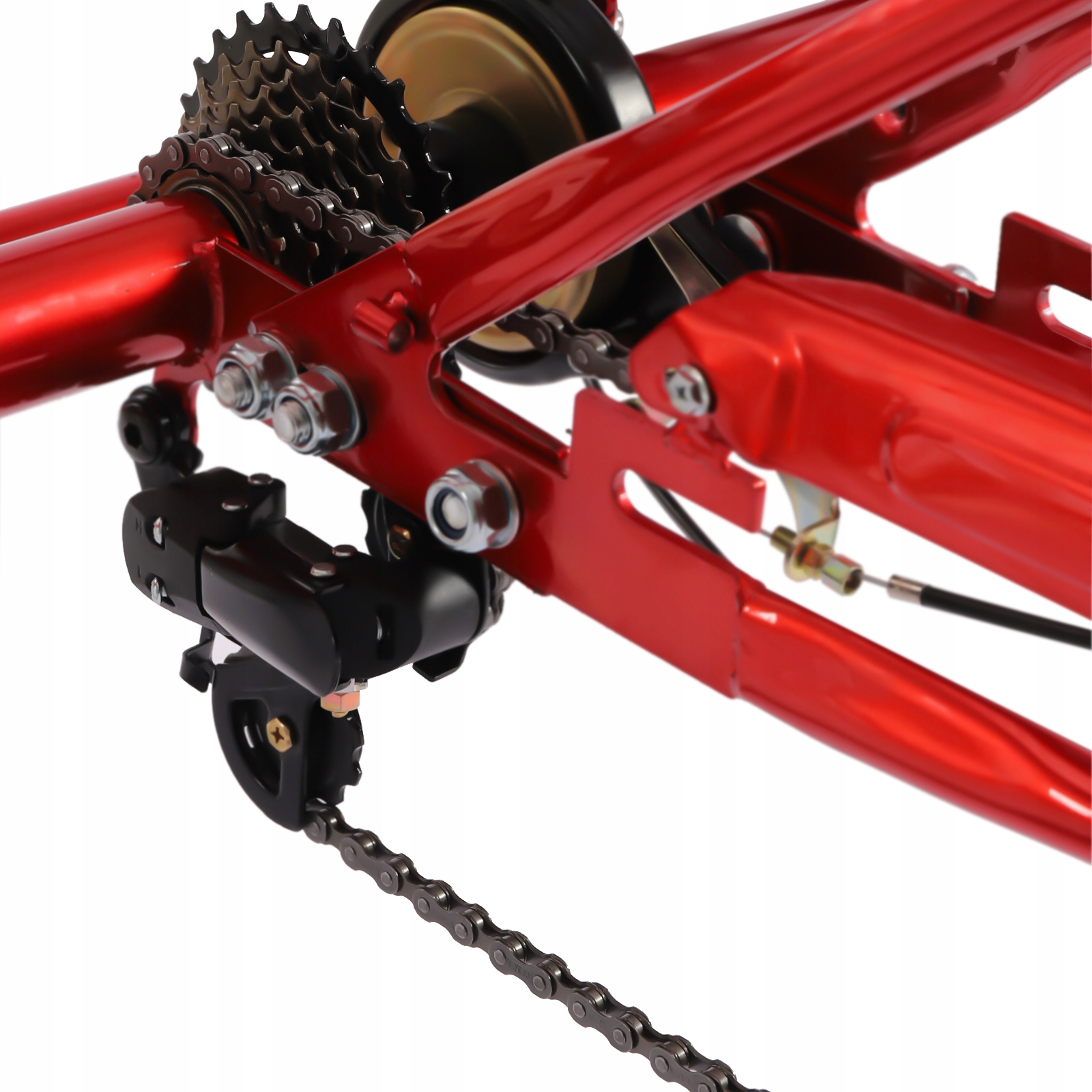 ROWER Dla dorosłych TRÓJKOŁOWY Składane czerwony 24 " Model Składany trójkołowy dla dorosłych