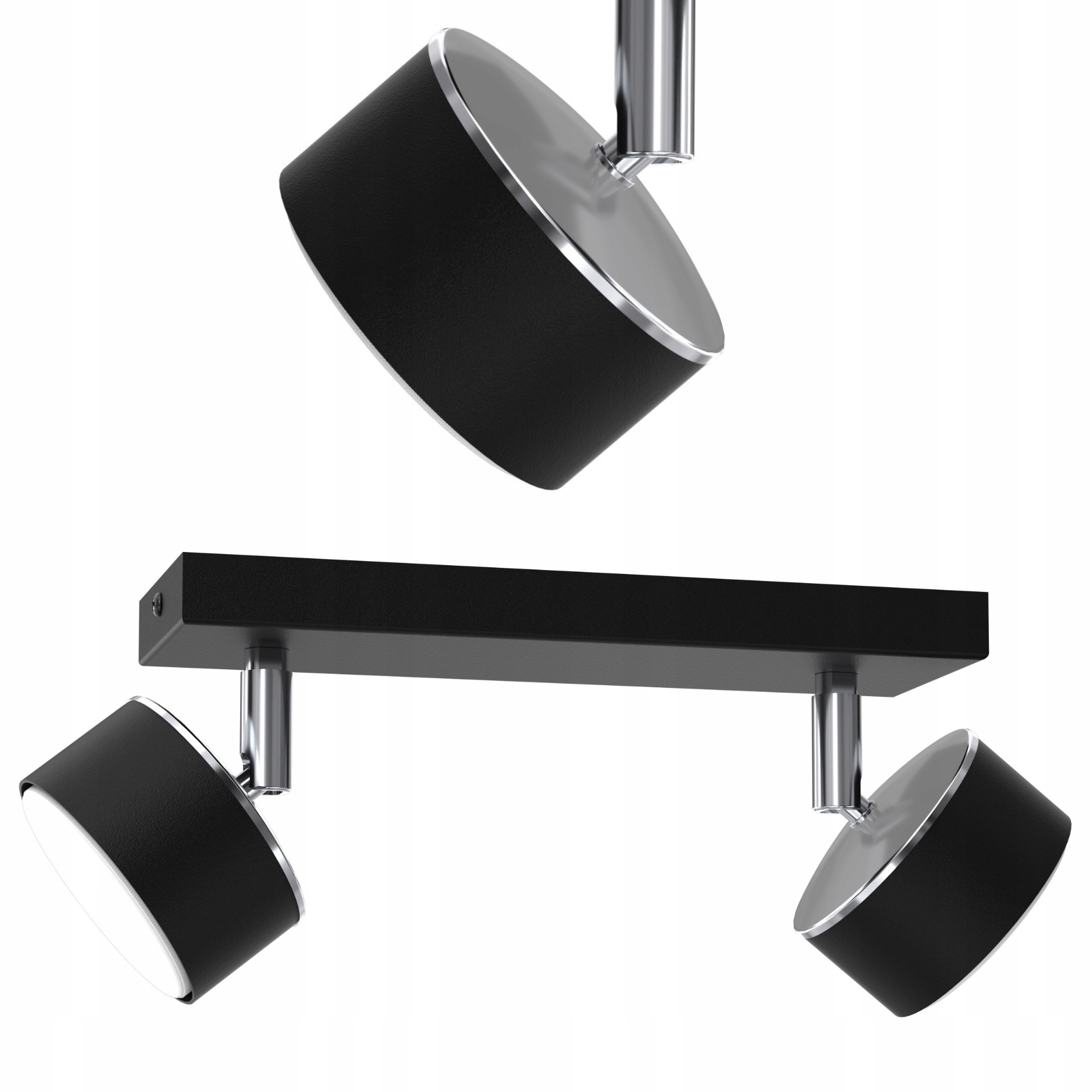 Stropní Svítidlo Stropní Reflektor Černý Chrom Pohyblivý Led GX53 Polská Lampa