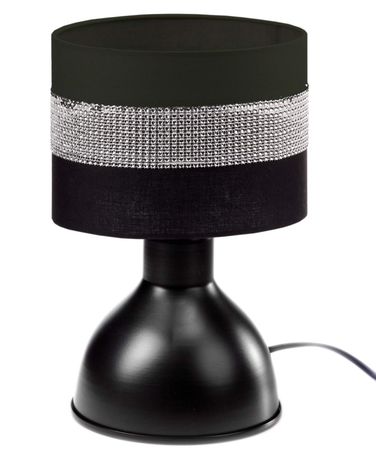 Luxusní kovová Noční Lampa Glamour Abažur Zirkony Led Edison