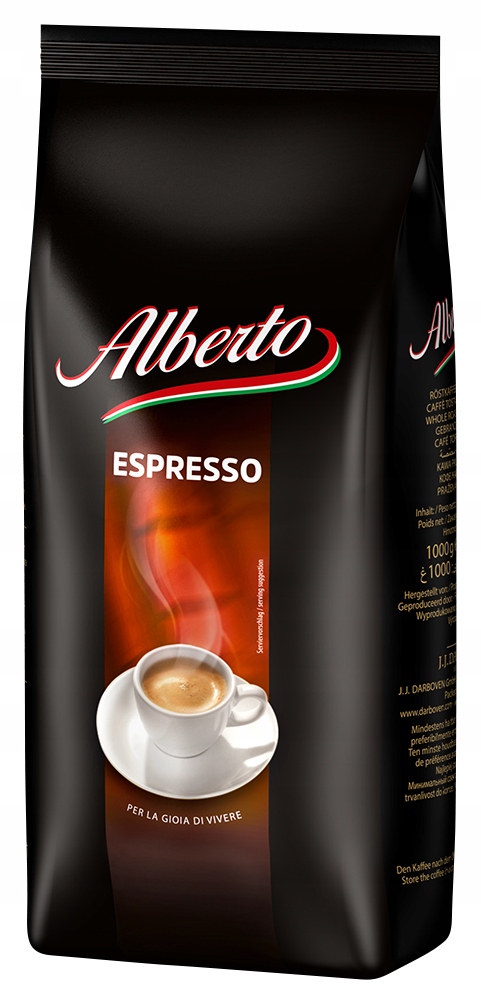 Levně Káva zrnková Arabica Alberto Espresso 1000 g