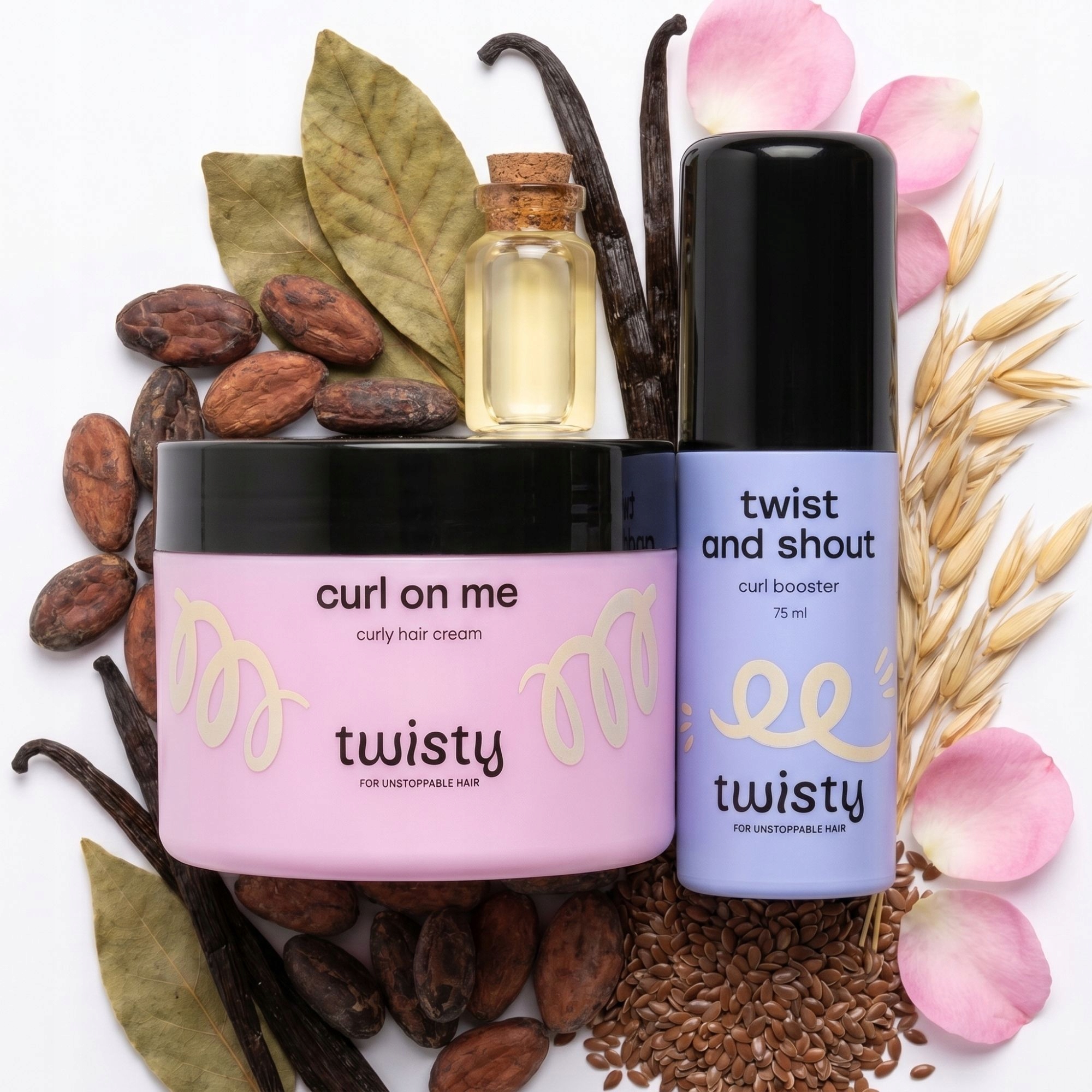 Sada pro extrahování kroucení Aktivátor kudrnatých vlasů Krém na kadeře Twisty