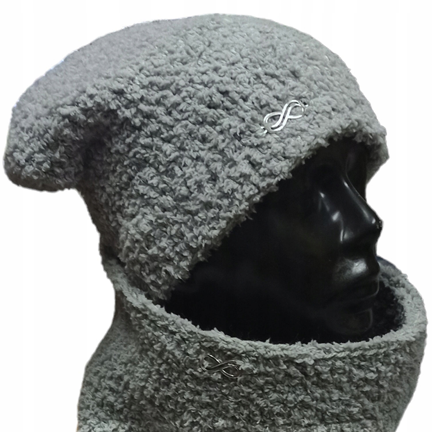 čepice Milu šmoulinka handmade vel. M 55-57 Šedá