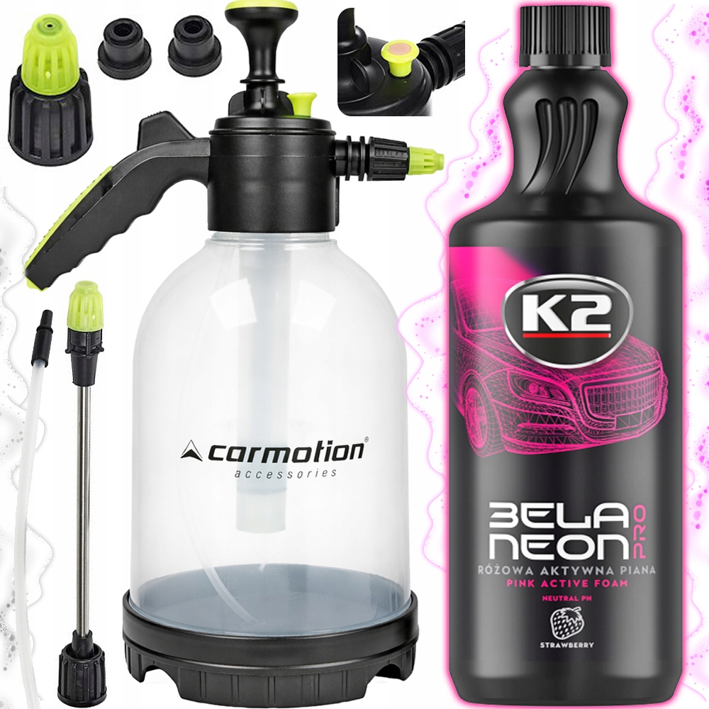 K2 Bela Pro Neon Różowa Aktywna Piana Do Mycia Samochodu 1L Pianownica