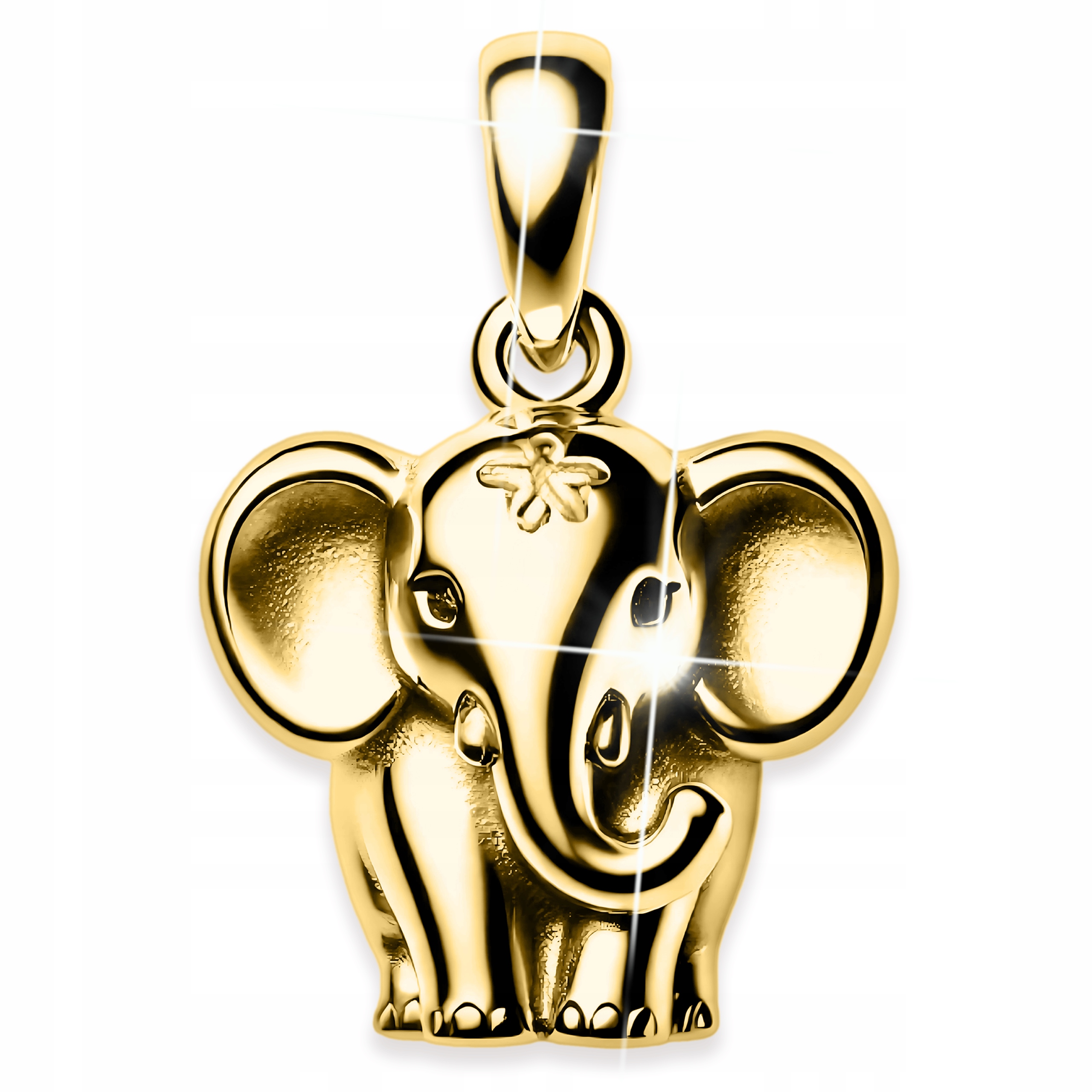 Zlatý závěsný přívěsek 925 se slonem Hvězda Slon Slon pro štěstí