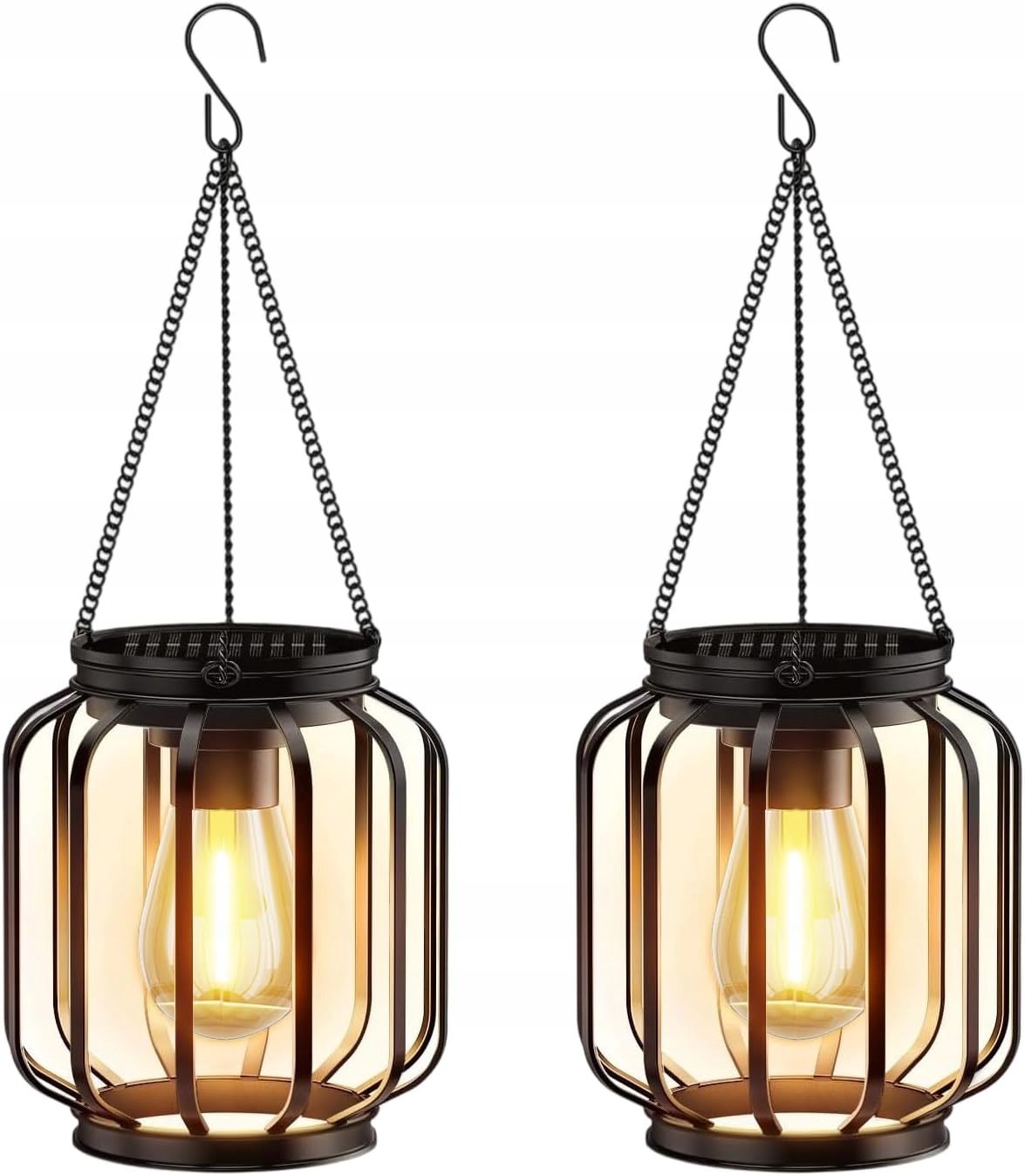 Solární Lampa Závěsná Venkovní Led IP65 Kov 2KS