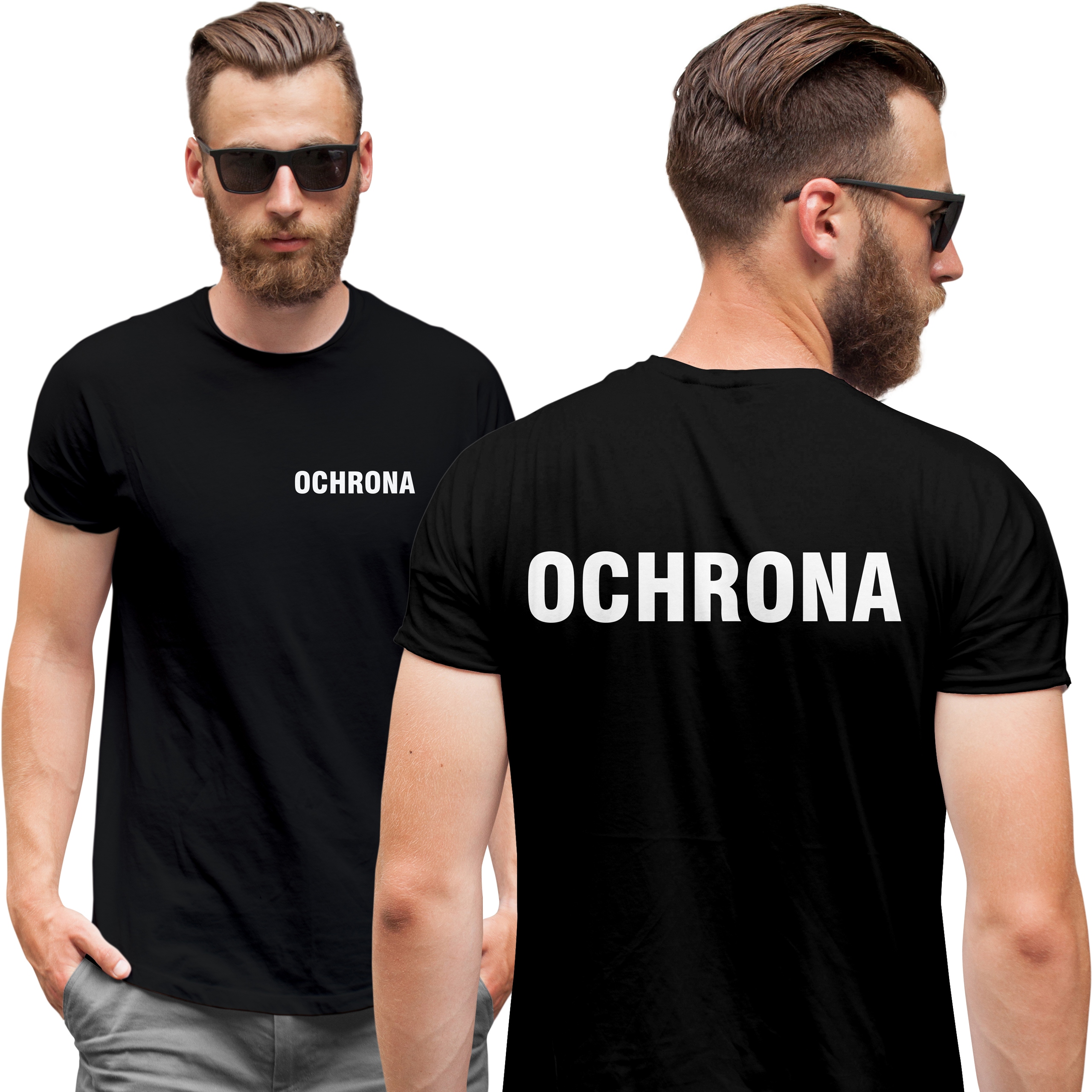 

Koszulka Dla Ochroniarza Nadruk Ochrona roz L