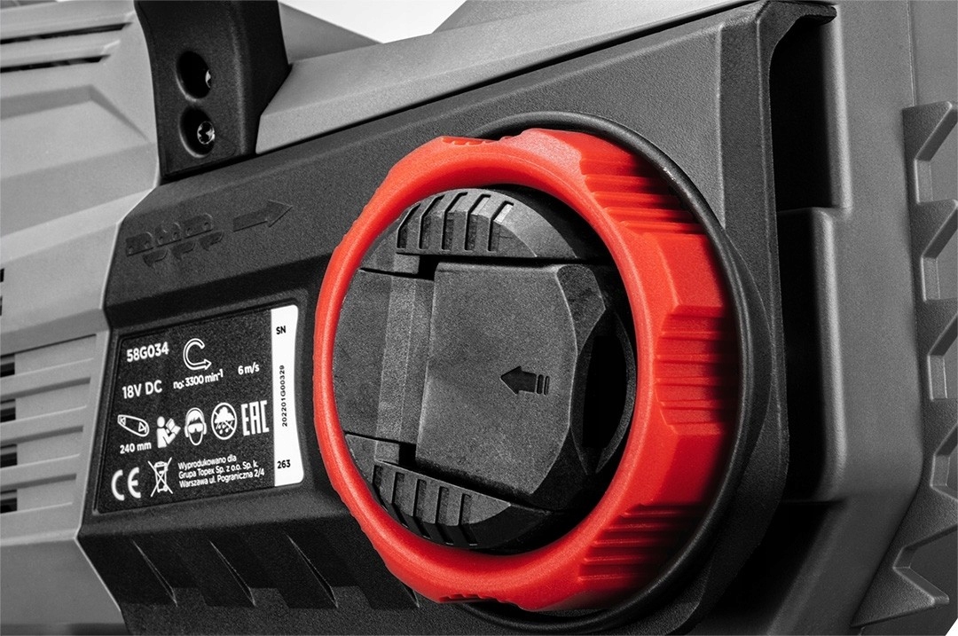 GRAPHITE PIŁA PILARKA ŁAŃCUCHOWA AKUMULATOROWA 18V 10'''' GAŁĘZIÓWKA LI-ION Długość prowadnicy 250 cm