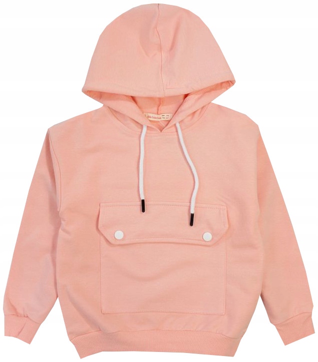 

Bluza Kaptur Kangurka Kieszeń morela 146 J76M