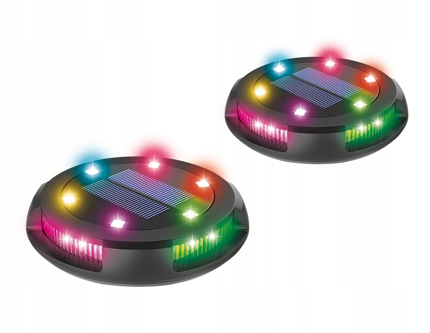 Lampki Solarne do Ogrodu Balkon Najazdowe LED RGB Wysokość całkowita 10 cm